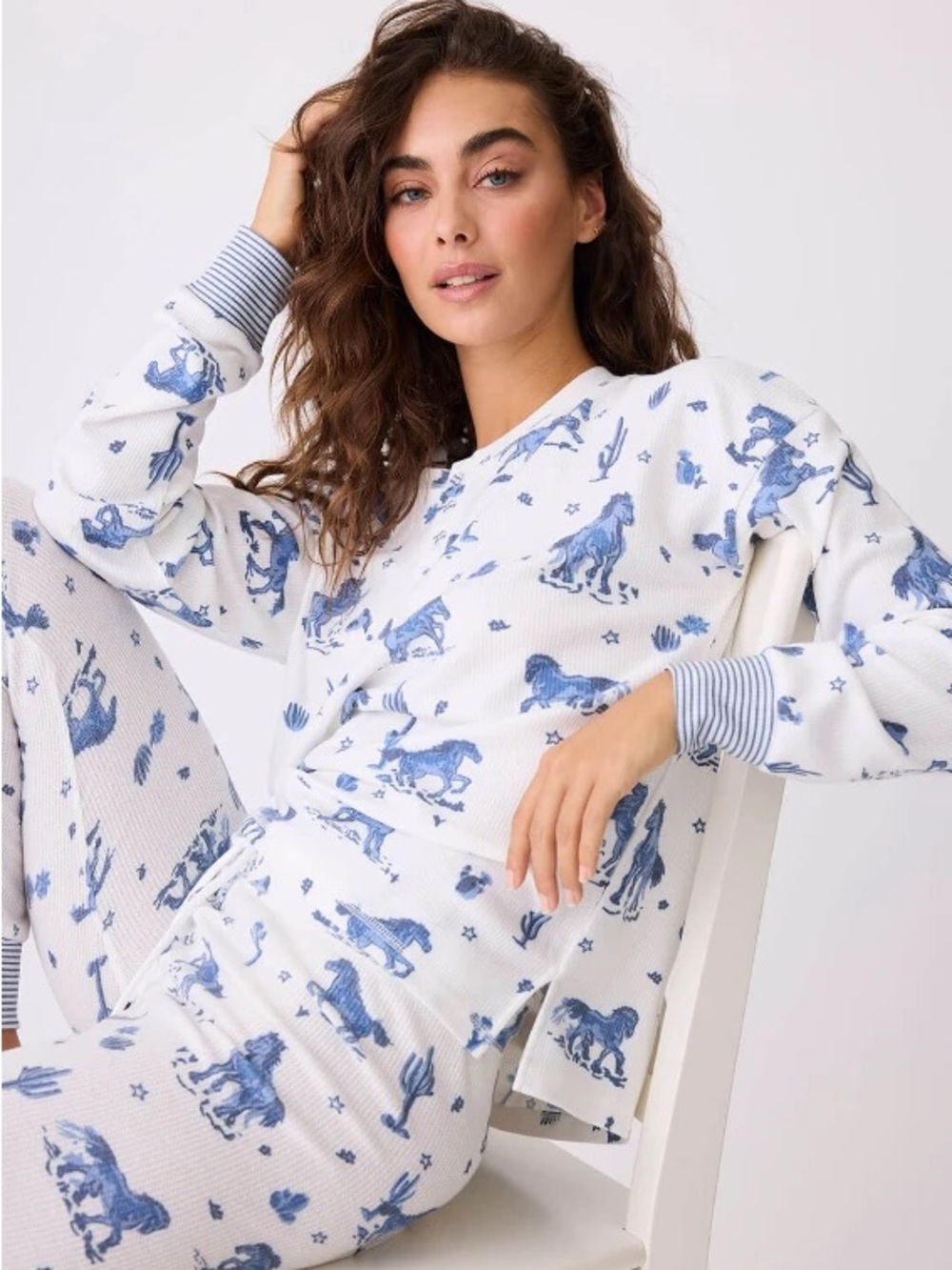PJ Salvage Desert Daze Long Sleeve Pajama Set - Picture 7 of 9